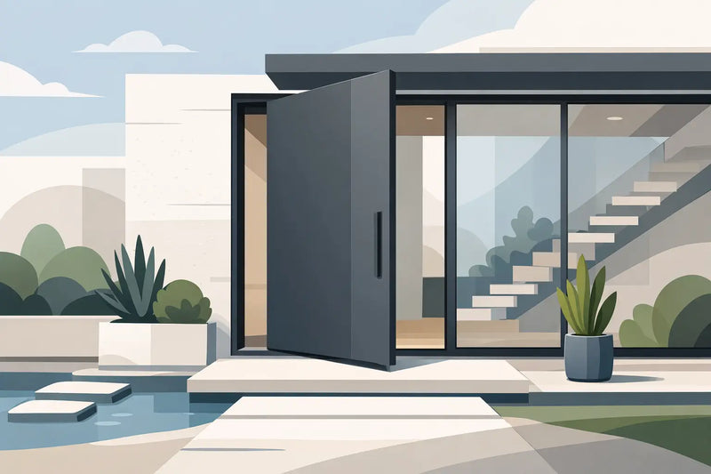 Front Pivot Door for Modern Home Design