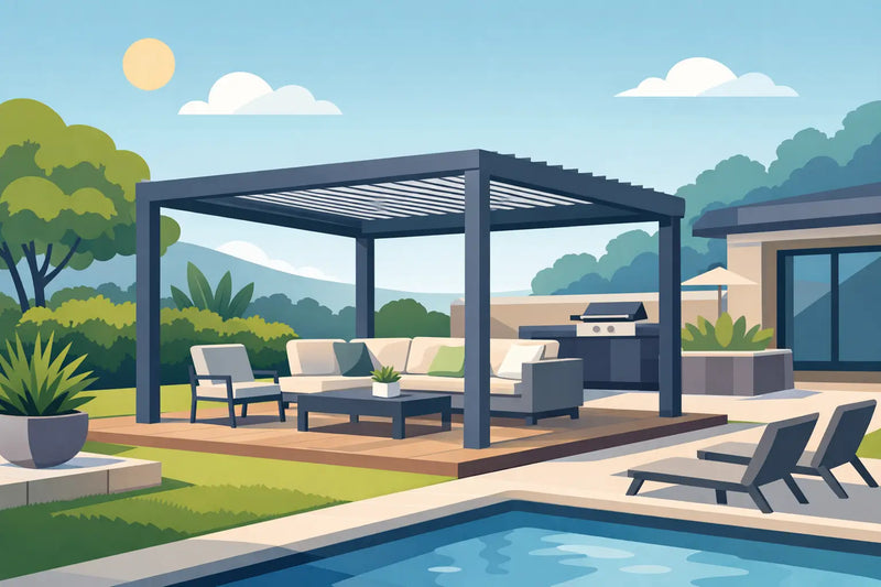 Aluminum Pergola Kits for Backyard Spaces