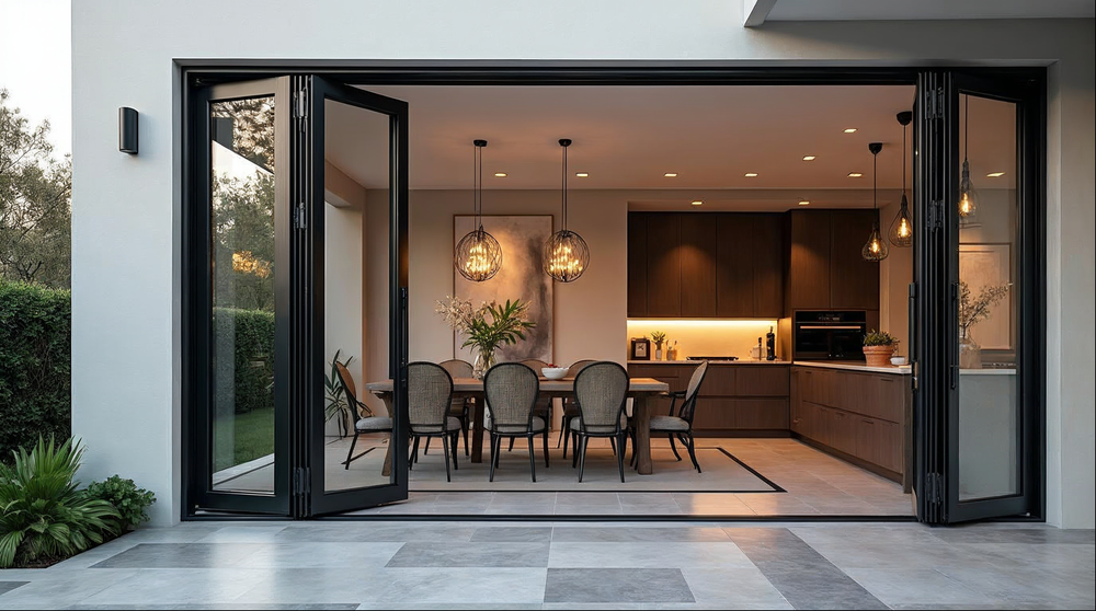 custom aluminum bi-fold doors shipped nationwide from Gladiator's Jacksonville factory