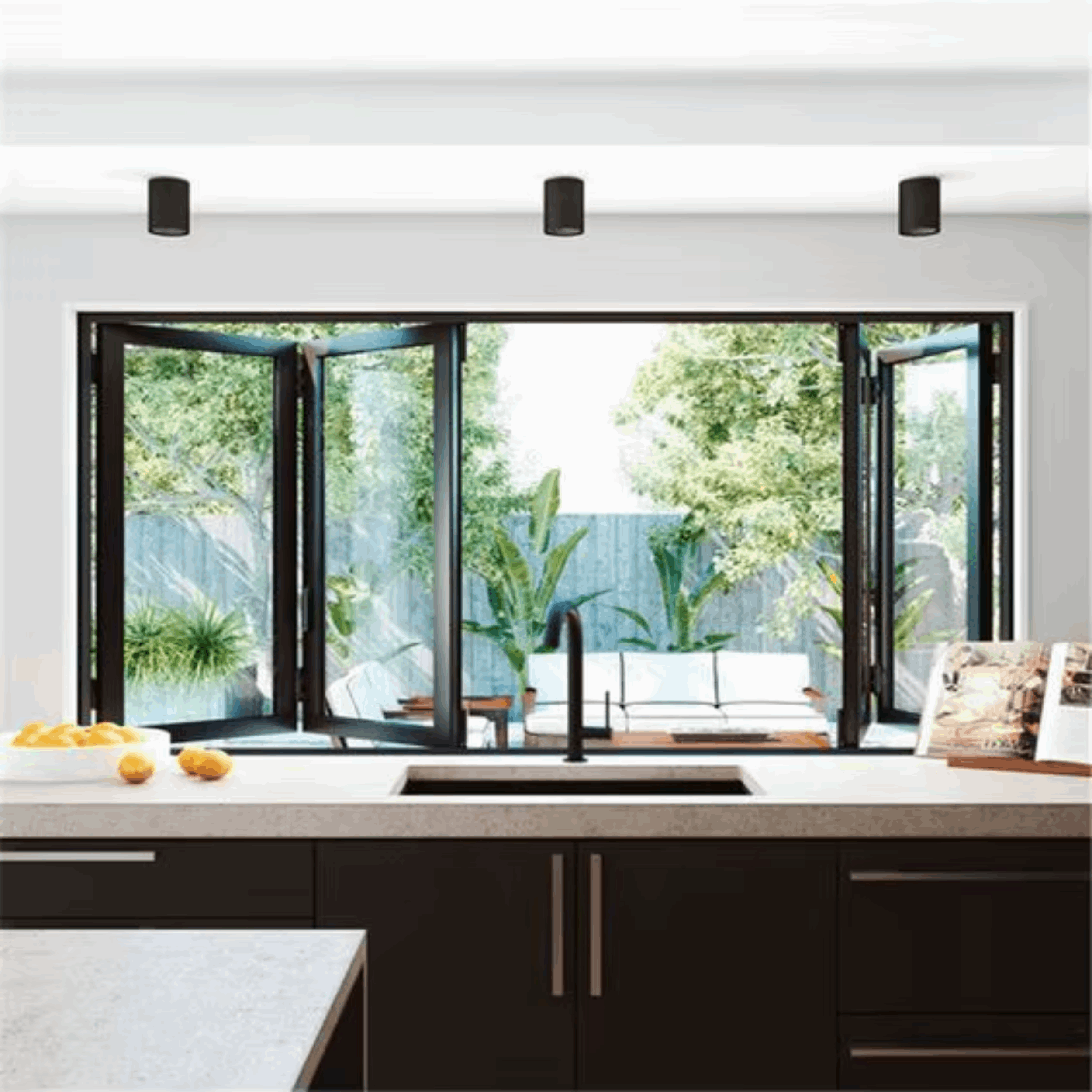 48" Wide Bi-Fold Pass Through Window - Multiple Heights - Gladiator Window & Doors