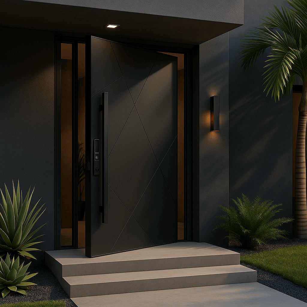 Magnus Exterior Gladiator Pivot Door - Gladiator Window & Doors