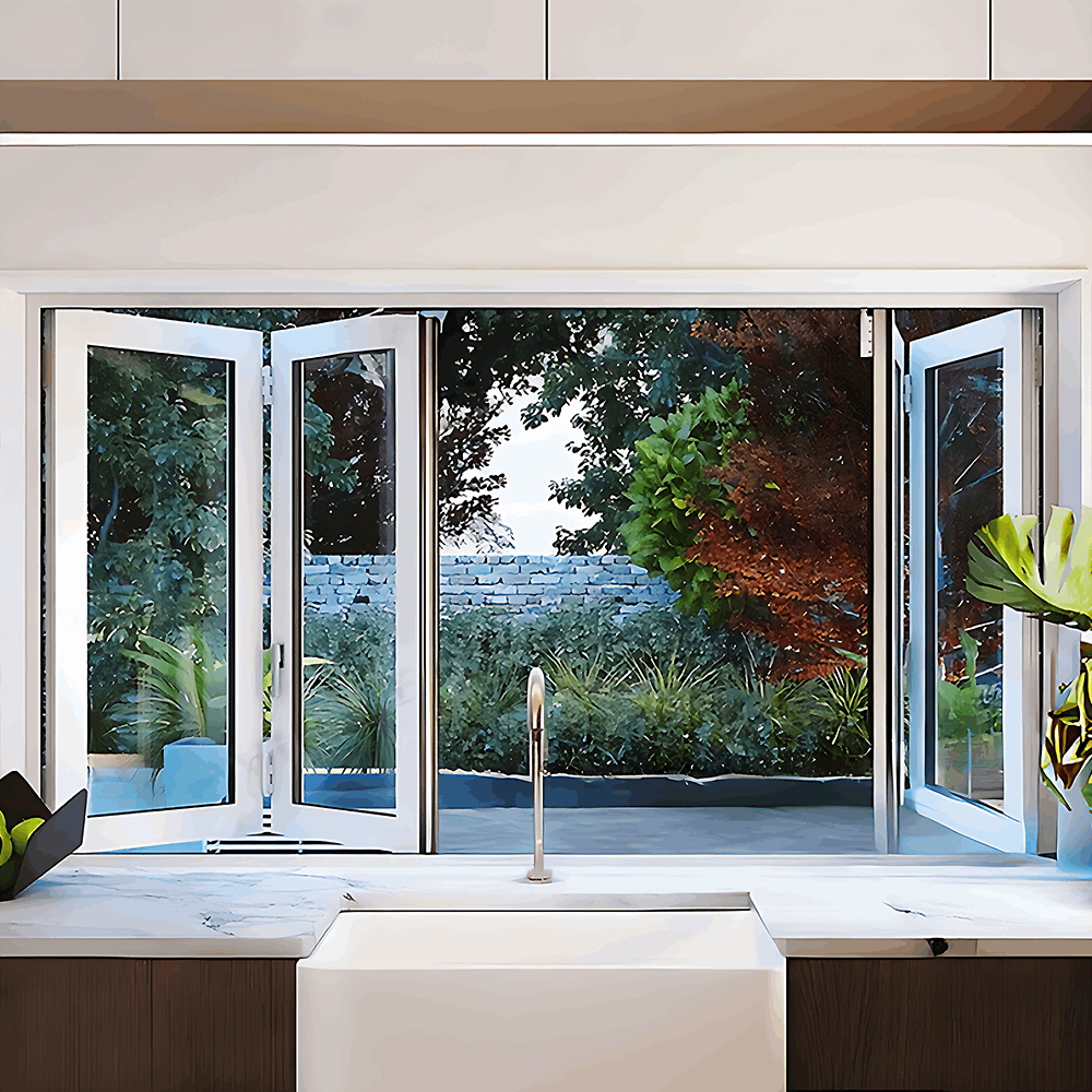48" Wide Bi-Fold Pass Through Window - Multiple Heights - Gladiator Window & Doors