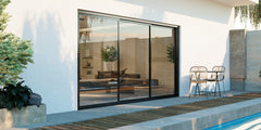 12 Foot Wide Aluminum Panoramic Sliding Door 3-Panel with sleek aesthetics and modern design.