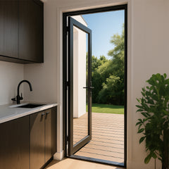 36 Inch Single Aluminum Exterior Door (Multiple Heights) showcasing modern design and outdoor access.