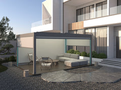 Valor Signature Pergola – All-Season Luxury with Electric Screens, Glass Doors, Retractable Awnings, Fan & Heater - Gladiator Window & Doors