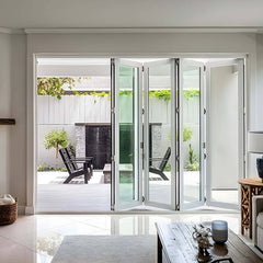 432" Wide BI-Fold Folding Door -Title 24 & NFRC Approved showcasing an elegant interior transition to outdoor space.