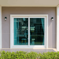 5.9 Foot Wide Aluminum Sliding 2-Panel Panoramic Patio Door Thermal showcasing modern design and functionality.