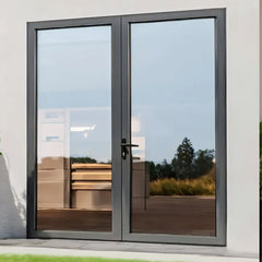 61.5" W Dual Swing French Door (Multiple Heights) featuring sleek thermal break aluminum frame and large glass panels.