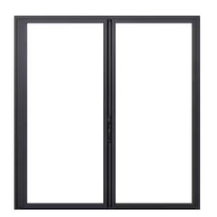72" Wide BI-Fold Folding Door - Multiple Heights, sleek black design and modern aesthetics, ideal for various applications.