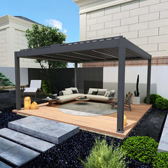 Valor Signature Pergola – All-Season Luxury with Electric Screens, Glass Doors, Retractable Awnings, Fan & Heater - Gladiator Window & Doors