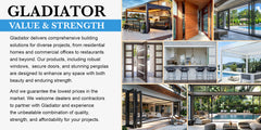 12' x 30' Modern Aluminum Apex Pergola – Gladiator Pergolas Screens Included - Gladiator Window & Doors