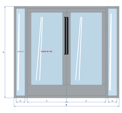 96" Wide Storefront System – Double Entry Doors with Sidelites