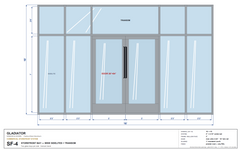 192" Wide Storefront System – Single Entry Door with Sidelites & Transom
