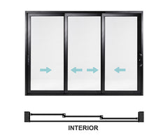 12 Ft (144") Aluminum Sliding Patio Door – Multi-Slide, Thermal Break