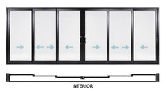32 Ft (384") Aluminum Sliding Patio Door – Multi-Slide, Thermal Break