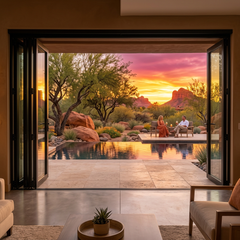 156 inch 4 panel bi-fold folding door