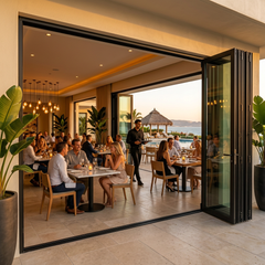 144 inch 4 panel bi-fold folding door