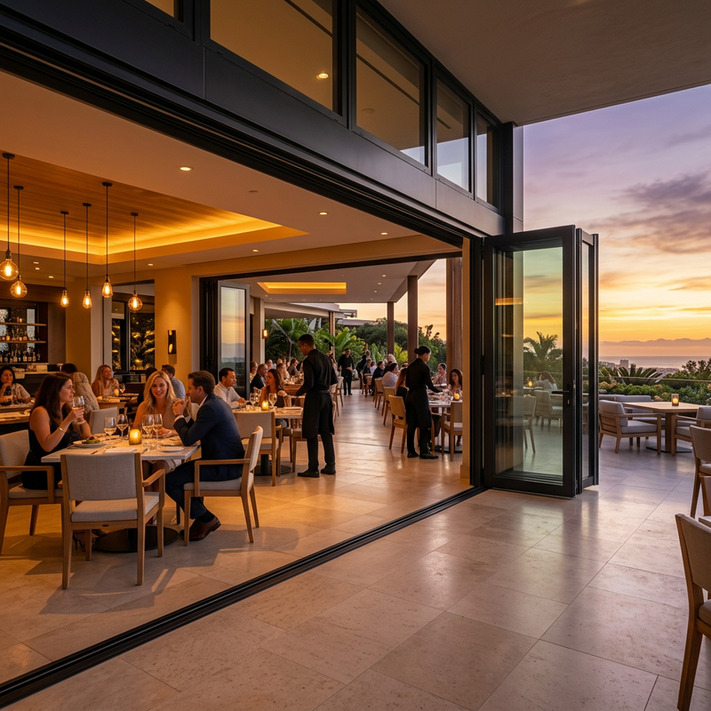 456 inch 8 panel bi-fold folding door