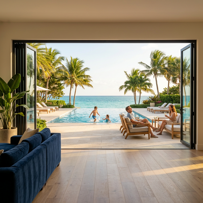 192 inch 5 panel bi-fold folding door