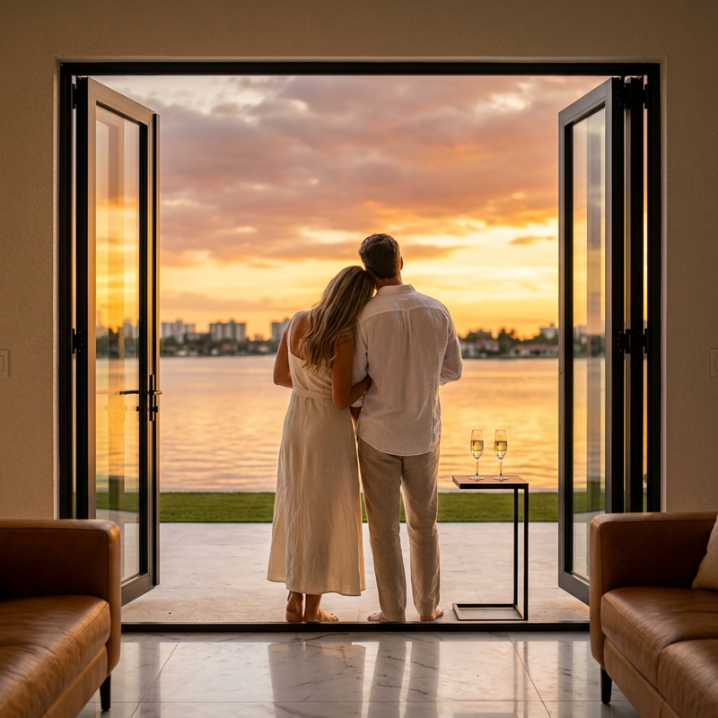108 inch 3 panel bi-fold folding door