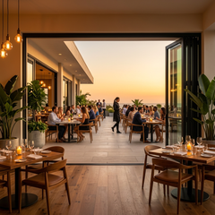 144 inch 4 panel bi-fold folding door
