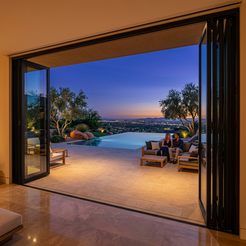 432 inch 8 panel bi-fold folding door