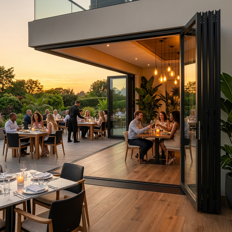 168 inch 4 panel bi-fold folding door