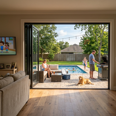 144 inch 4 panel bi-fold folding door