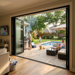 144 inch 4 panel bi-fold folding door