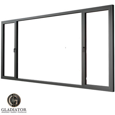 Extra Large 2 Door & Window Casement Combo Thermal Break Energy Efficient showcased in a sleek design.