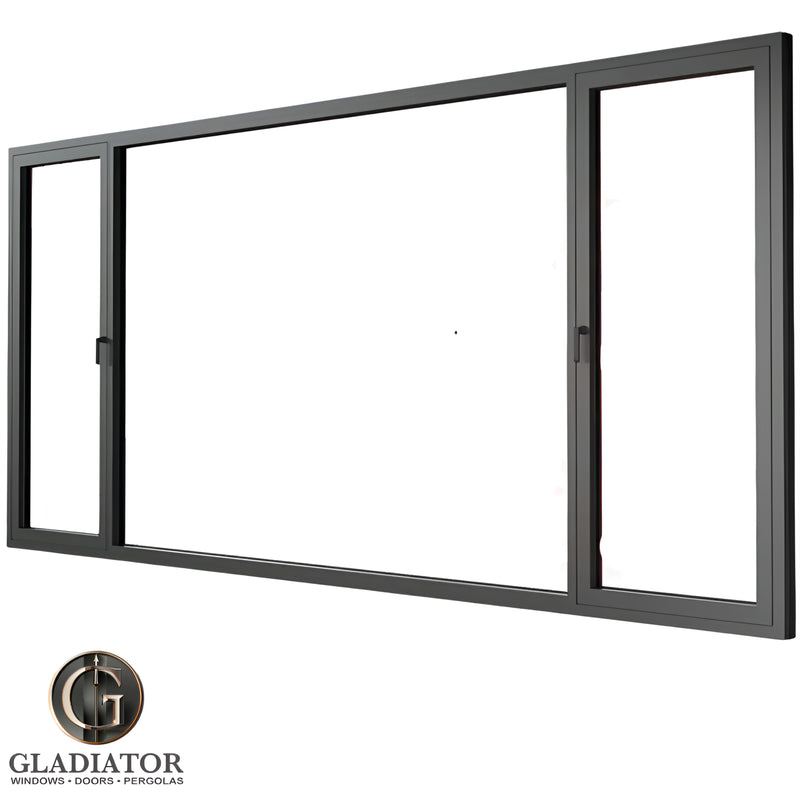 Extra Large 2 Door & Window Casement Combo Thermal Break Energy Efficient showcased in a sleek design.