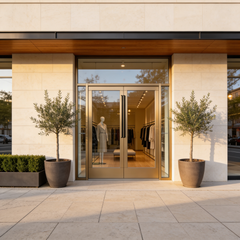 96" Wide Storefront System – Double Entry Doors with Sidelites