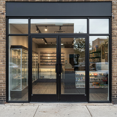 120" Wide Storefront System – Double Entry Doors with Sidelites & Transom
