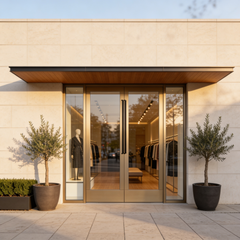 96" Wide Storefront System – Double Entry Doors with Sidelites