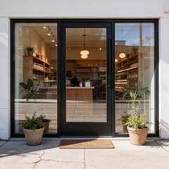 72" Wide Storefront System – Single Entry Door with Sidelites