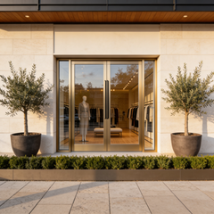 96" Wide Storefront System – Double Entry Doors with Sidelites