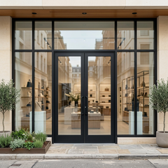 192" Wide Storefront System – Single Entry Door with Sidelites & Transom