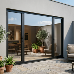 120" Wide Storefront System – Duel Entry Doors with Fixed Window